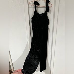 Discountinued velvet bell bottom romper